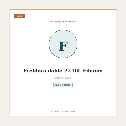 Freidora doble 2×10L Edenox [DEMO]
