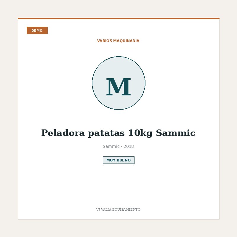 Peladora patatas 10kg Sammic [DEMO]