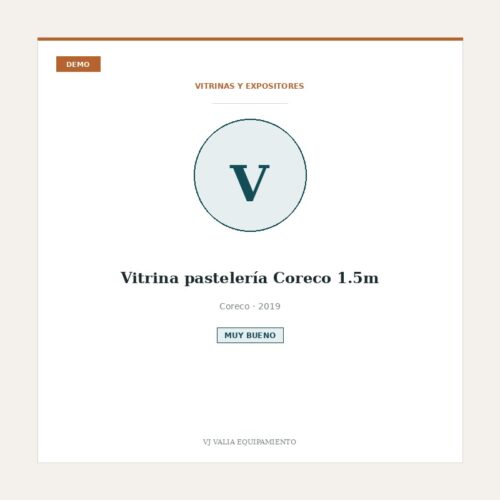 Vitrina pastelería Coreco 1.5m [DEMO]