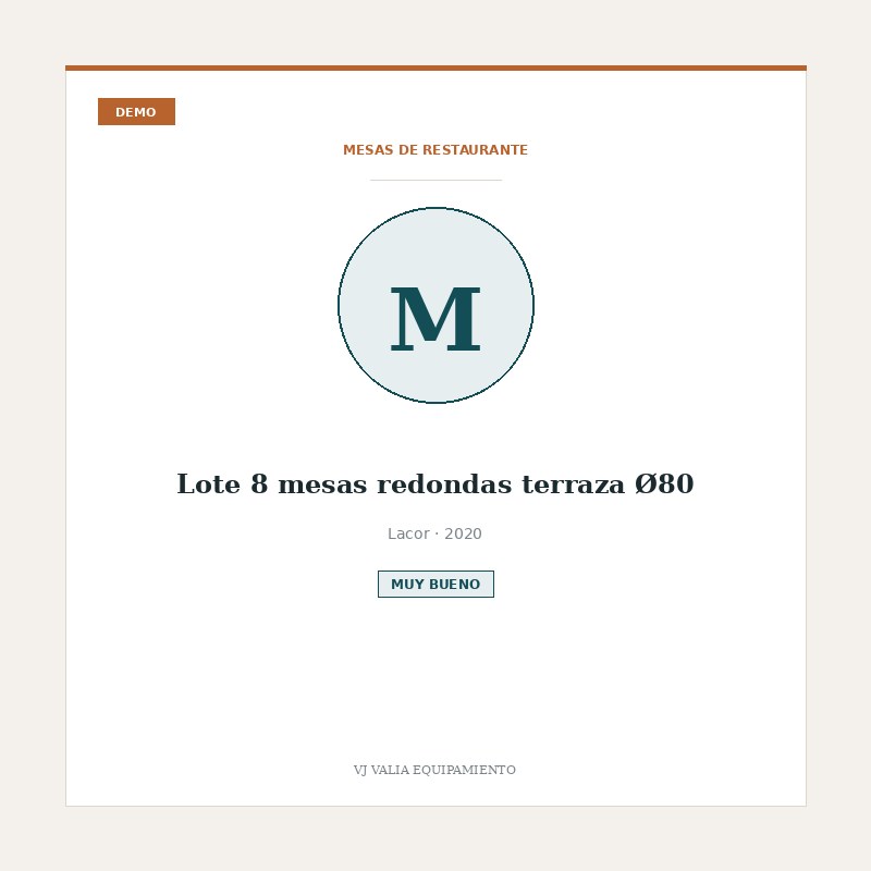 Lote 8 mesas redondas terraza Ø80 [DEMO]